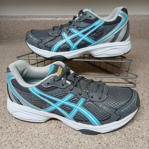 Women’s Asics Gel Express Running Shoes Size 7.5 Style S360N Gray And Turquoise
